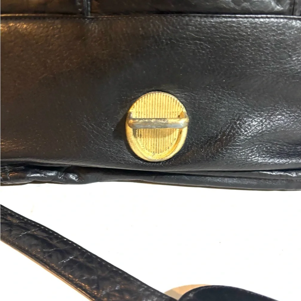 Frye vintage unisex Black distressed Leather Messenger Bag